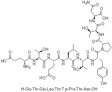 L-alpha-谷氨酰-L-苏氨酰-L-alpha-谷氨酰-L-亮氨酰-L-苏氨酰-L-酪氨酰-L-脯氨酰-L-苏氨酰-L-天冬酰胺分子结构 (CAS 1133963-06-0)