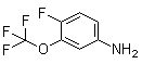 4-氟-3-(三氟甲氧基)苯胺分子结构 (CAS 113421-98-0)