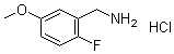 structure of CAS# 1134508-37-4, 2-氟-5-甲氧基苯甲胺盐酸盐