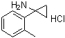 1-(2-甲基苯基)环丙胺盐酸盐分子结构 (CAS 1134701-31-7)
