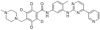 structure of CAS# 1134803-16-9, 4-[(4-甲基-1-哌嗪基)甲基]-N-(4-甲基-3-{[4-(3-吡啶基)-2-嘧啶基]氨基}苯基)(2H4)苯甲酰胺