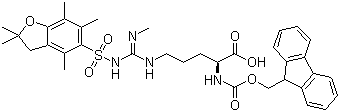 structure of CAS# 1135616-49-7, N5-[[[(2,3-二氢-2,2,4,6,7-五甲基-5-苯并呋喃基)磺酰基]氨基](甲基亚氨基)甲基]-N2-[(9H-芴-9-基甲氧基)羰基]-L-鸟氨酸