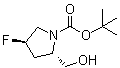 (2S,4R)-4-氟-2-羟基甲基-吡咯烷-1-羧酸叔-丁酯分子结构 (CAS 1138324-48-7)