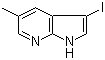 3-碘-5-甲基-1H-吡咯并[2,3-b]吡啶分子结构 (CAS 1138443-83-0)