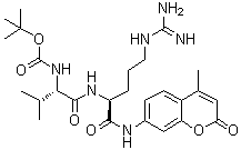 CAS 登录号：113865-96-6, N-[叔丁氧羰基]-L-缬氨酰-N-(4-甲基-2-氧代-2H-1-苯并吡喃-7-基)-L-精氨酰胺