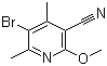 5-溴-2-甲氧基-4,6-二甲基烟腈分子结构 (CAS 113893-02-0)