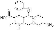 CAS # 113994-37-9, Desmethyl amolodipine, 2-[(2-Aminoethoxy)methyl]-4-(2-chlorophenyl)-1,4-dihydro-6-methyl-3,5-pyridinedicarboxylic acid 3-ethyl ester