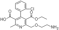 2-[(2-氨基乙氧基)甲基]-4-(2-氯苯基)-6-甲基-3,5-吡啶二甲酸 3-乙酯分子结构 (CAS 113994-38-0)