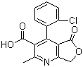 4-(2-氯苯基)-5,7-二氢-2-甲基-5-氧代呋喃并[3,4-b]吡啶-3-甲酸分子结构 (CAS 113994-39-1)
