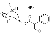 Scopolamine hydrobromide molecular structure (CAS 114-49-8)