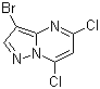 3-溴-5,7-二氯吡唑并[1,5-a]嘧啶分子结构 (CAS 114040-06-1)