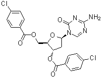 CAS 登录号：1140891-02-6, 4-氨基-1-[3,5-二-O-(4-氯苯甲酰基)-2-脱氧-alpha-D-赤式-呋喃戊糖基]-1,3,5-三嗪-2(1H)-酮