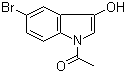 N-乙酰基-5-溴-3-羟基吲哚分子结构 (CAS 114165-30-9)