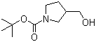 1-Boc-3-羟甲基吡咯烷分子结构 (CAS 114214-69-6)