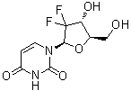 2',2'-二氟-2'-脱氧尿苷分子结构 (CAS 114248-23-6)