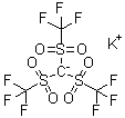 三(三氟甲烷磺酰基)甲基化钾分子结构 (CAS 114395-69-6)