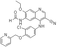 CAS # 1144516-20-0, N-[4-[[3-Chloro-4-(2-pyridinylmethoxy)phenyl]amino]-3-cyano-7-ethoxy-6-quinolinyl]formamide