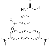四甲基罗丹明-4-碘乙酰胺分子结构 (CAS 114458-99-0)