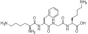 L-赖氨酰-L-苯丙氨酰甘氨酰-L-赖氨酸分子结构 (CAS 114577-12-7)