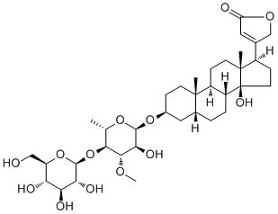 黄夹竹桃乙糖苷分子结构 (CAS 114586-47-9)