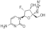 4'-C-叠氮基-2'-脱氧-2'-氟胞苷分子结构 (CAS 1145869-35-7)
