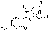 4'-C-叠氮基-2'-脱氧-2',2'-二氟胞苷分子结构 (CAS 1145869-51-7)