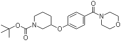 3-[4-(4-吗啉基羰基)苯氧基]-1-哌啶甲酸叔丁酯分子结构 (CAS 1146080-06-9)