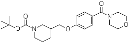 3-[[4-(4-吗啉基羰基)苯氧基]甲基]-1-哌啶甲酸叔丁酯分子结构 (CAS 1146080-07-0)