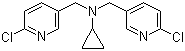 structure of CAS# 1146080-51-4, 6-氯-N-[(6-氯-3-吡啶基)甲基]-N-环丙基-3-吡啶甲胺