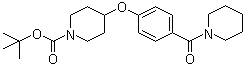 4-[4-(1-哌啶基羰基)苯氧基]-1-哌啶甲酸叔丁酯分子结构 (CAS 1146080-53-6)