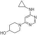 1-[6-(环丙基氨基)-4-嘧啶基]-4-哌啶醇分子结构 (CAS 1146080-66-1)