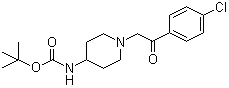 CAS # 1146080-69-4, N-[1-[2-(4-Chlorophenyl)-2-oxoethyl]-4-piperidinyl]carbamic acid tert-butyl ester