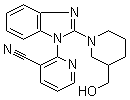 2-[2-[3-(羟基甲基)-1-哌啶基]-1H-苯并咪唑-1-基]-3-氰基吡啶分子结构 (CAS 1146080-74-1)