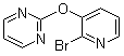 structure of CAS# 1146080-79-6, 2-[(2-Bromo-3-pyridinyl)oxy]pyrimidine