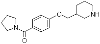 [4-(3-哌啶基甲氧基)苯基]-1-吡咯烷基甲酮分子结构 (CAS 1146080-82-1)