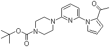 structure of CAS# 1146080-83-2, 4-[6-(2-乙酰基-1H-吡咯-1-基)-2-吡啶基]-1-哌嗪羧酸叔丁酯