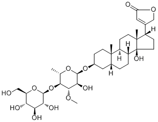 17alpha-黄夹竹桃乙糖苷分子结构 (CAS 114613-59-1)