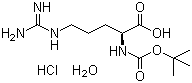 structure of CAS# 114622-81-0, N-Boc-L-arginine hydrochloride monohydrate