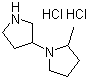 2-甲基-1,3'-联吡咯烷二盐酸盐分子结构 (CAS 1146415-33-9)