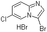 3-溴-6-氯咪唑并[1,2-a]吡啶氢溴酸盐分子结构 (CAS 1146615-84-0)