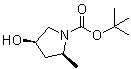 (2S,4R)-4-羟基-2-甲基吡咯烷-1-羧酸叔丁酯分子结构 (CAS 114676-61-8)