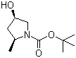 (2R,4R)-N-Boc-4-羟基-2-甲基吡咯烷分子结构 (CAS 114676-93-6)