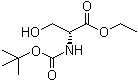 N-[叔丁氧羰基]-D-丝氨酸乙酯分子结构 (CAS 1146954-88-2)
