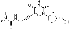 2',3'-二脱氧-5-[3-[(三氟乙酰基)氨基]-1-丙炔-1-基]尿苷分子结构 (CAS 114748-60-6)