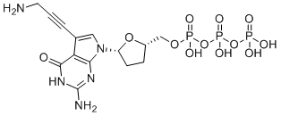 7-脱氮-7-炔丙基氨基-双脱氧鸟苷三磷酸分子结构 (CAS 114748-61-7)