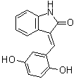 (3E)-3-[(2,5-二羟基苯基)亚甲基]-1,3-二氢-2H-吲哚-2-酮分子结构 (CAS 1148118-92-6)