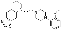 CAS # 1148156-63-1, ST-836, [2-[4-(2-Methoxyphenyl)piperazin-1-yl]ethyl](propyl)(4,5,6,7-tetrahydrobenzothiazol-6-yl)amine