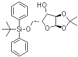 structure of CAS# 114861-14-2, 5-O-(叔丁基二苯基硅烷基)-1,2-O-异丙亚基-alpha-D-呋喃木糖