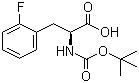 Boc-L-2-氟苯丙氨酸分子结构 (CAS 114873-00-6)