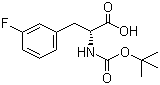 Boc-D-3-氟苯丙氨酸分子结构 (CAS 114873-11-9)